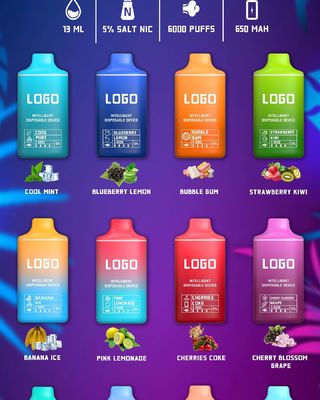 15ml 650mAh Hauch-Wegwerfhülse Soems Vape Gummimalerei-6000