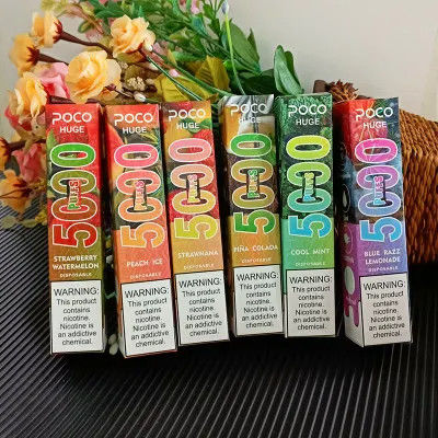 POCO Huge 5000 Puff Einweg-E-Zigarette 2% / 5% Nic-Salz-Wiederauflader 950mah