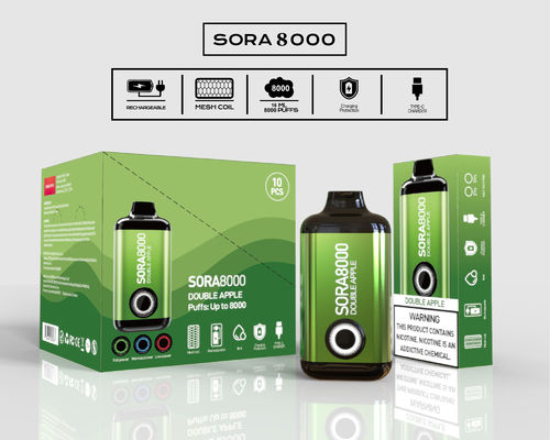 Sora000 Puffs Einweg-Elektronische Zigarette 1,1 ohm 14 ml vorgefüllter Saft