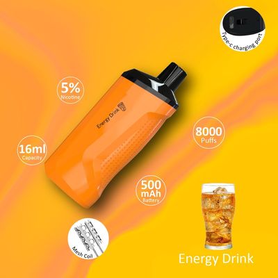 5% 50 mg Nikotinstärke USA Vape mit 000 Puffs und Kunststoffmaterialien