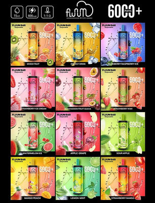 Großhandels- FluumBar6000 Wegwerf-vape 6000puffs 15ml Vor-gefülltes ejuice 650mAh