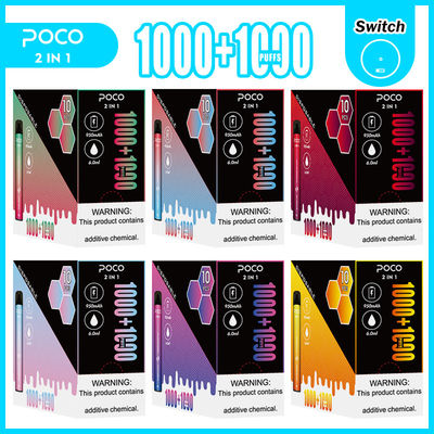 POCO 2 in 1 vor gefülltem Salz-Nikotin Wegwerf-Vapes 5% NIC 950mAh