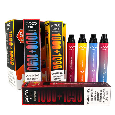 Poco verdoppeln 2 in 1 2000 Hauche, die 6.0ml 950mAh Mango-Eis Wegwerf-Vape-Stift würzte