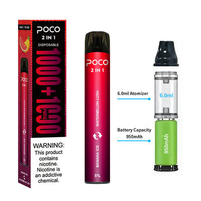 6ml 5% Nictocine Mini-950maH wieder aufladbare Vape Hülse der Hauch-Stangen-