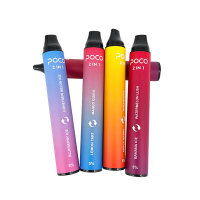 Poco verdoppeln 2 in 1 2000 Hauche, die 6.0ml 950mAh Mango-Eis Wegwerf-Vape-Stift würzte