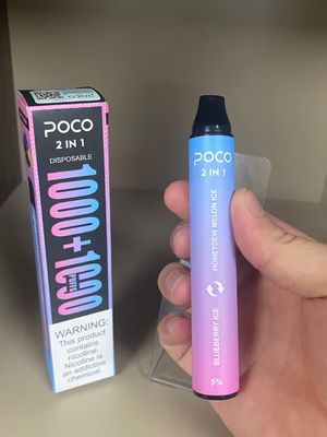 Poco 2 in 1 2000 Wegwerf-Vape Gerät-Nikotin 5% des Hauch-CBD
