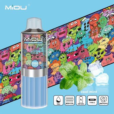 MIOU 9000 18 ml Einweg-Vape E Flüssigkeit Vorgefüllte Sorte Aromatisiert