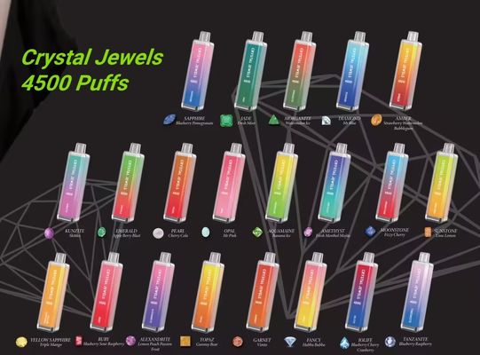 Crystal 4500 Einweg-Vape-Stift 20 mg Wiederaufladbare Kapsel 1500 mAh Batterie