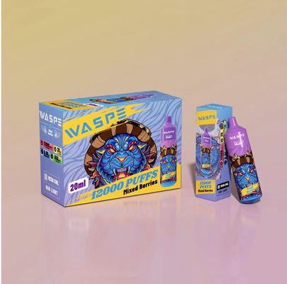 Waspe 12000 Puff Wiederaufladbar Einweg-Vape Fruchtgeschmack E Zigarette OEM Erhältlich