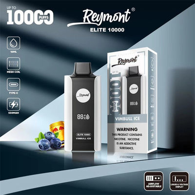 Elite 10000 Puffs Einweg-Vape 2% Nic Salz Vorgefüllt Widerstand 1,2 ohm Mesh Coil