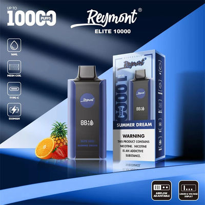 Elite 10000 Puffs Einweg-Dampf-Fruchtgeschmack Wiederaufladbare Kapsel 16 ml