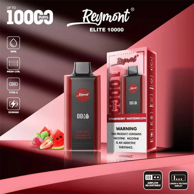 Elite 10000 Puffs Wiederaufladbares Einweg-Vape-Gerät 1,2 Ohm Widerstandsnetz Spirale 8 Fruchtgeschmack
