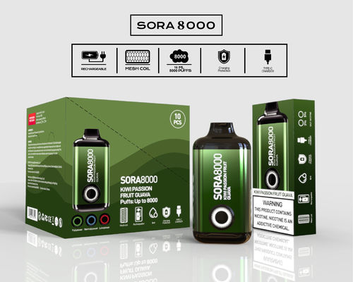 Sora 8000 Puff Wiederaufladbare E-Zigarette Misch-Frucht-Falvor-Einweg-Vape-Stift