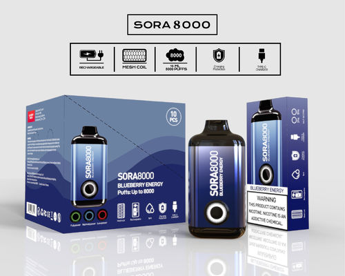 Sora000 Puffs Einweg-Elektronische Zigarette 1,1 ohm 14 ml vorgefüllter Saft
