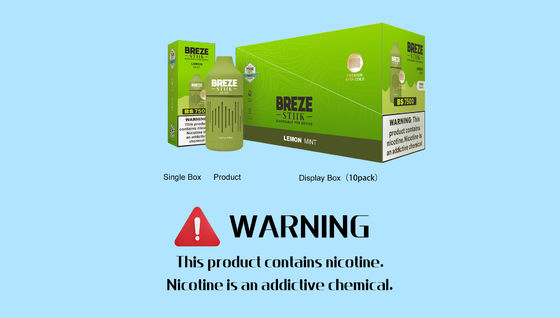 BREZE STIIK Vorgefüllte Einweg-Vape mit 650 mAh Batteriekapazität und rundem Tropf-Tipp