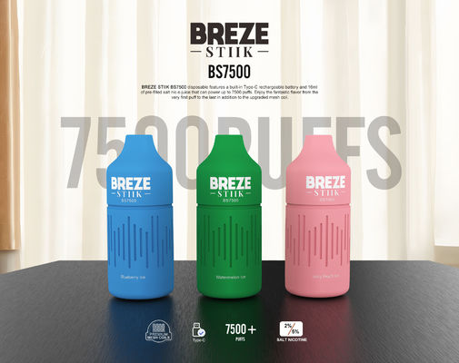 BREZE STIIK BS7500 Einwegdampfer 16 ml Batterieanzeiger Flüssigkeitsanzeiger