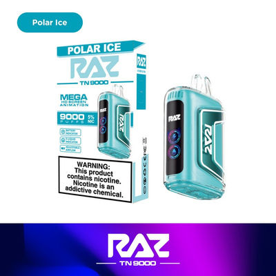 9000Puffs OEM RAZ Vape mit OEM verfügbar und Typ-C-Ladung