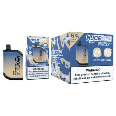 Schöne Bar 9000 Puffs Big Puff Vape Einweg-Vape mit LED-Display