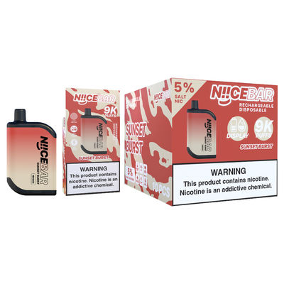 Schöne Bar 9000 Puffs Big Puff Vape Einweg-Vape mit LED-Display
