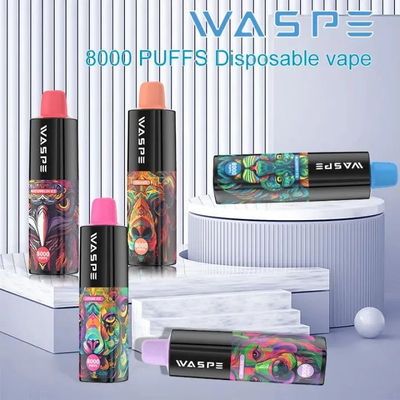 10 Aromen 8000Puffs Einweg-Vape-Stift mit einstellbarem Luftstrom und Ladekabel Typ C