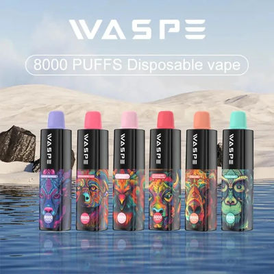 10 Aromen 8000Puffs Einweg-Vape-Stift mit einstellbarem Luftstrom und Ladekabel Typ C