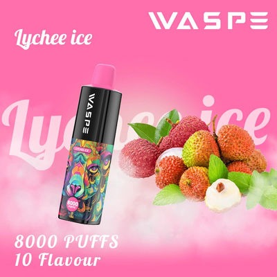 10 Aromen 8000Puffs Einweg-Vape-Stift mit einstellbarem Luftstrom und Ladekabel Typ C