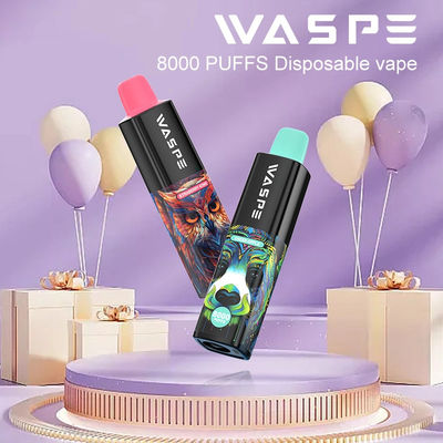 10 Aromen 8000Puffs Einweg-Vape-Stift mit einstellbarem Luftstrom und Ladekabel Typ C