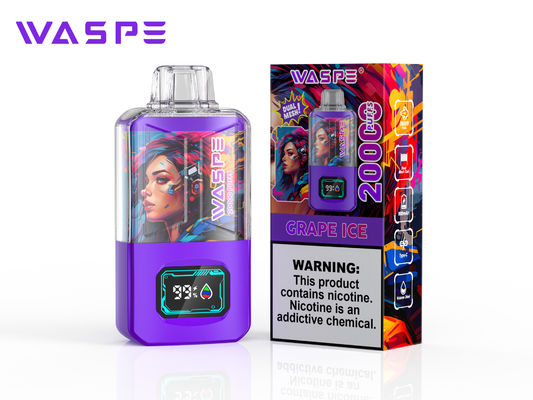 Typ C Groß Puff Vape 20000Puffs Bildschirm Anzeige 0/2%/3%/5% Nic  Kit