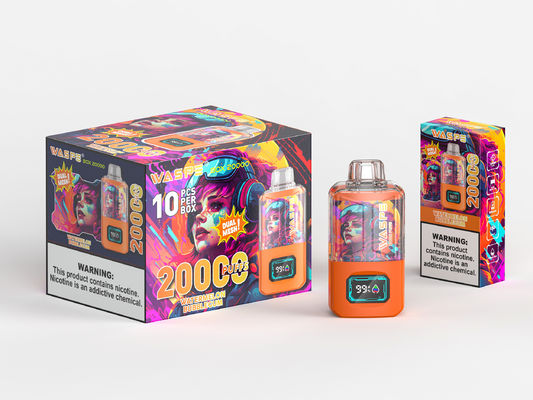 650 Mah Rgb Leicht-Big Puff Vape mit 24ml Ejuice und 20000Puffs Sus304 OEM Farbe