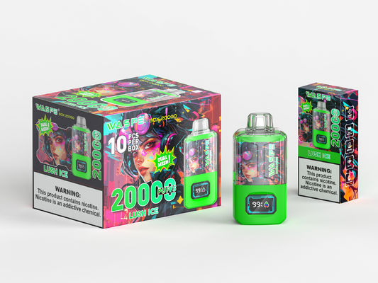 650 Mah Rgb Leicht-Big Puff Vape mit 24ml Ejuice und 20000Puffs Sus304 OEM Farbe