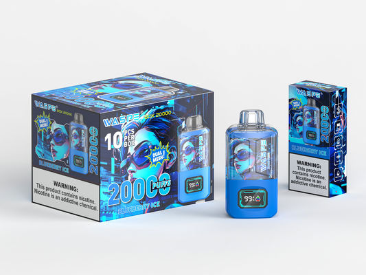 RGB Light Big Puff Vape Batterie 650 Mah Sus304 20000Puffs