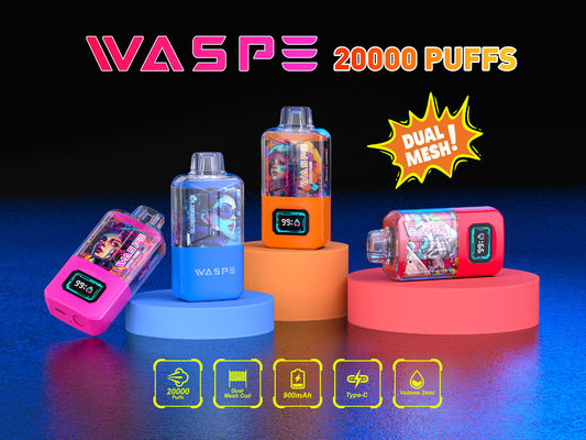 Sus304 Rgb Leichte Fruchtgeschmack Vape 20000Puffs 650Mah Batterie OEM Farben