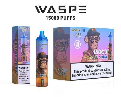 22 ml Ejuice Kapazität Big Puff Vape mit 650mAh Batterie und 0,8ohm Widerstand 15000 Puffs