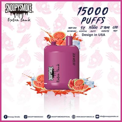 Fruchtgeschmack USA Dampf mit 1,2 Ohm Mesh Coil Doppel 18mL E Flüssigkeit 15000 Puffs