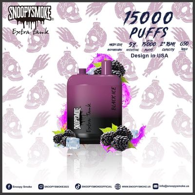 Zweifachbehälter Typ C Wiederaufladbare Batterie mit 15000 Puffs Fruchtgeschmack 1,2 Ohm Mesh Coil