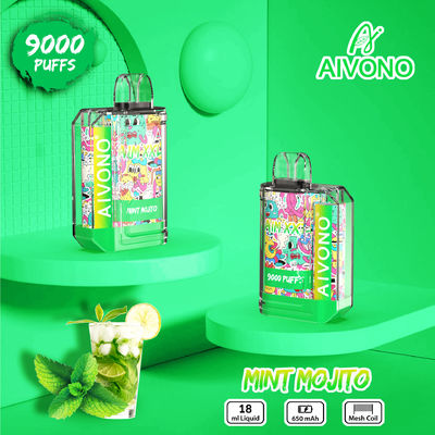 650mAh 0%/2%/3%5% Nikotinvorgefüllte Einweg-Vape 9000 Puffs